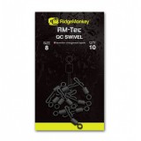 Rychlovýměnný Obratlík RidgeMonkey RM-Tec Quick Change Swivel Velikost 8