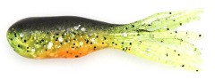Set Gumových Gitzit Hard Time Minnows 2" 5cm 1,1gr Green Chart./Orange Belly UV