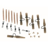 Set Závěsek a Obratlíků Extra Carp Camou Heavy Lead Clip Set Set Závěsek a Obratlíků Extra Carp Camou Heavy Lead Clip Set