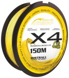 Šňůra Mistrall Shiro Braided Line X4 150m 0,08mm/4,35kg Fluo