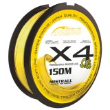 Šňůra Mistrall Shiro Braided Line X4 150m 0,15mm/13,8kg Fluo