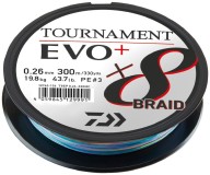 Spletaná Šnúra Daiwa Tournament X8 Braid Evo+ Multi-Color 1000m 0,16mm/12,2kg