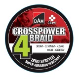 Spletaná Šnúra DAM Crosspower 4-Braid Green 300m Spletaná Šnúra DAM Crosspower 4-Braid Green 300m