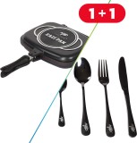 Tava za kuhanje Giants Fishing Eazi Pan Large + Set od nehrđajućih pribora
