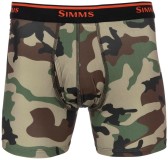 Trenýrky Simms Boxer Brief CX Woodland Camo