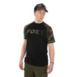 Tričko Fox Crno/Kamuflaža Raglan Majica Velikost XXXL