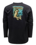 Tričko Grundéns Bass Popper LS Tech Tee Black