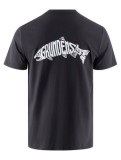 Tričko Grundéns Eat Your Words HD Pocket Tee Black Salmon Graphic Velikost M