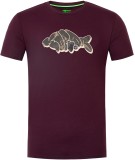 Tričko Korda Outline Tee Burgundy Veľkosť S