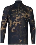Tričko S Dlhým Rukávom Korda Kool UPF Zip Jersey Dark Kamo