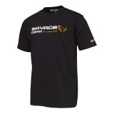 Tričko Savage Gear Signature Logo T-Shirt Crno Velikost L