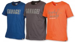 Tričko Savage Gear Simply Savage V-Neck Tee Orange Velikost XXL