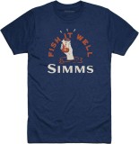 Tričko Simms Cheers Fish It Well T-Shirt Navy Heather