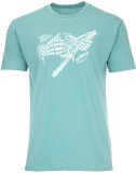 Tričko Simms Grim Reeler T-Shirt Oil Blue Heather