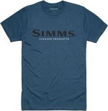 Tričko Simms Logo T-Shirt Steel Blue Heather