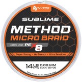 Upredenica Nytro Sublime PE-X8 Method Microbraid Hook Link 0,08mm 50m