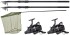 Kaprový set JRC Defender 3,60m 2diel 3,00lb + 2x Naviják Mitchell MX1 FS 6500 + Sieťka 38"