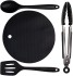 Set posuđa Giants Fishing Silikon s podloškom Eazi Utensil Set