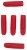 10kom - Gumene navlake Rage Predator Red Treble Hook Sleeves Medium