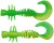 10kom - Gumeni Mamac Berkley PowerBait Power Curly 5,5cm Spring Green/Sunshine Yellow
