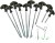 10kom - Set klinova Zfish Bivvy Peg Set