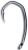 10kom - Udica Nash Claw Long Shank