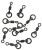 10kom - Vrtilica s prstenom Trakker Micro Ring Swivel Veličina 20