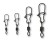 10ks - Karabinka s obratlíkem DAM Effzett D-Lock Snap Swivel Velikost 6 21kg