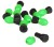 10ks - Zarážky MADCAT Super Stops XL Black/Green