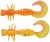 12ks - Gumová Nástraha Berkley PowerBait Power Curly 4cm Fluorescent Orange/Sunshine Yello