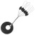 15kom - Gumeni Stopper Method Feeder Fans Black Veličina M