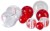 20kom - Staklene Prozirne Perlice Saenger Round Glass Beads 6mm