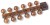 24kom - Perlice Anaconda Jungle Tapered Holes Beads 6mm