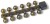24ks - Korálci Anaconda Jungle Tapered Holes Beads 6mm