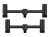 2kom - Držač za štapove Fox Black Label Carbon Adjustable Buzz Bars