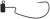 2kom - Jig glava Westin Offset Ned Jig Head #3/0 7gr Black Nickel Tungsten