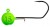 3 kom - Jig glavice Monkey Lures MNKY Green-White 2/0 Težina 7gr