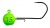 3 kom - Jigova glava Monkey Lures MNKY 4/0 Zelena-Bijela 3gr