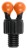3kom - Isječak za najlon Fox Black Label Bobbin Clip - Orange