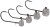 3kom - Jig glava Westin Ned Jig Head #1/0 Težina 7gr