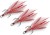 3kom - Trostruka udica Delphin B!rd Hook Triple Crvena