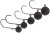 3ks - Jigova glava Westin Micro Jig Head 5g #4 Crni nikl tungsten