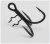 4ks - Trojháček MADCAT A-Static Shad T-Treble 4X 3/0 40g Black
