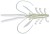 5kom - Gumeni Mamac Gunki Nymfa Naiad 10cm 4,8gr White Flash