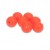 5ks - Koraci Aquantic Red Rubber Beads Promjer 12mm