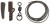 5ks - Seta Anaconda 360° Flex Ring Swivel Safety Lead Clip Kit Armijska smeđa