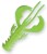 6 kom - Gumena Mamac Crazy Fish Nimble Ploveći 8cm 6 Chartreuse