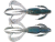 7ks - Gumová Nástraha Keitech Crazy Flapper 3,6" 9,1cm 6,6gr Electric Silver Shiner