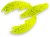 8kom - Gumeni mamac Iron Claw Paddy Craw 6,5cm Chartreuse Black Flakes