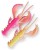 8ks - Gumová Nástraha Crazy Fish Nimble Plovoucí 5cm 13D Peach